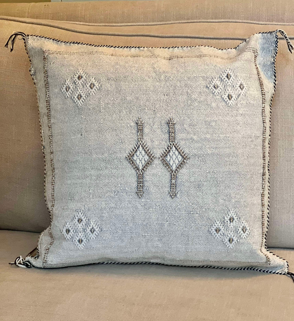 Marokkansk putetrekk i agavesilke 50x50