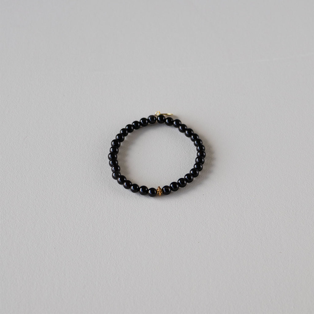 Armbånd med halvedelstener - Sort agat