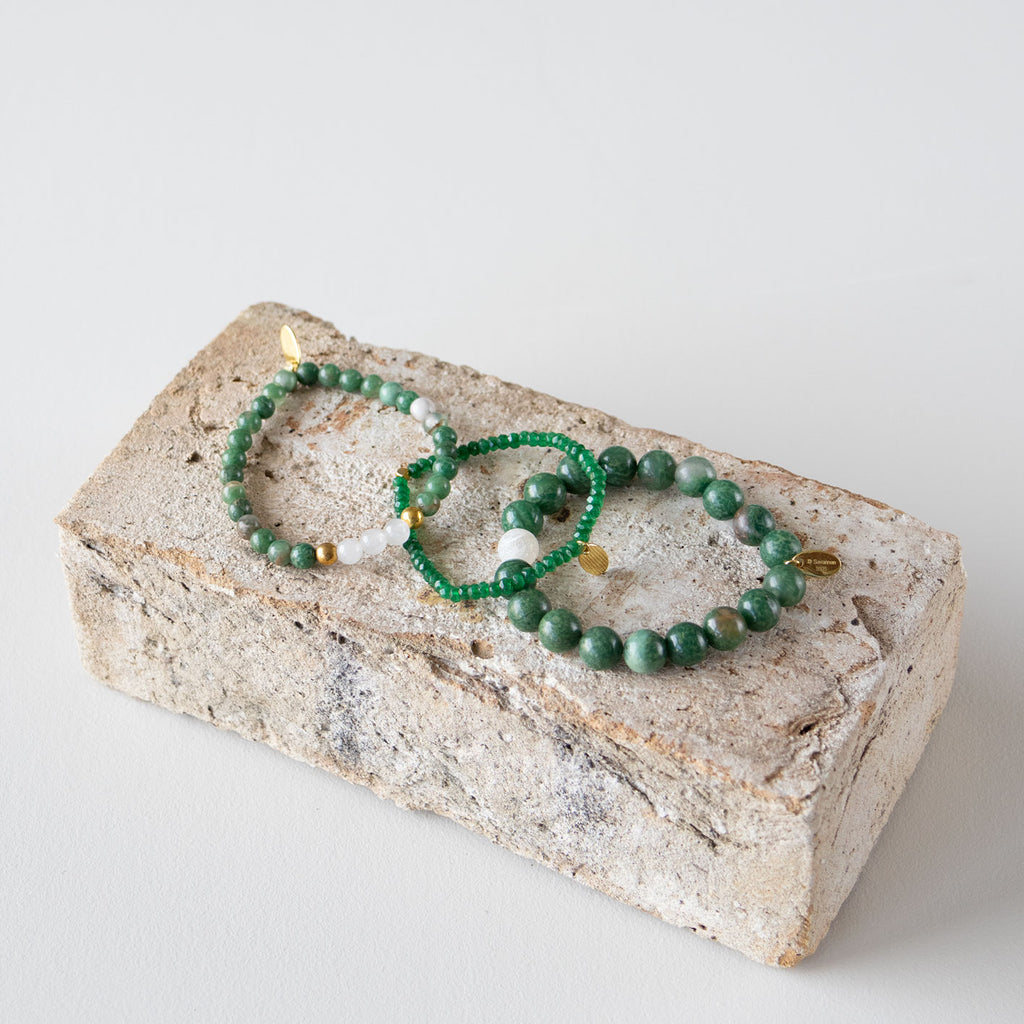 Armbånd med halvedelstener - Jade