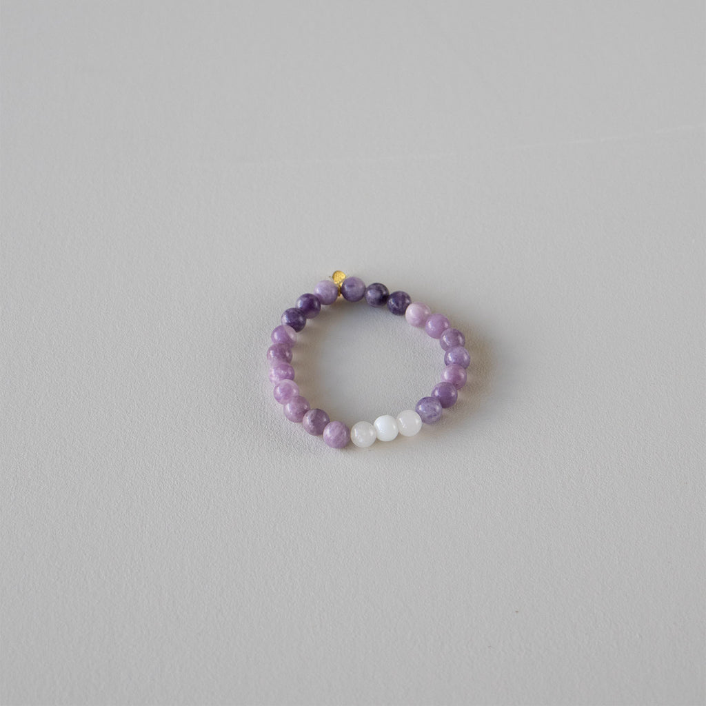 Armbånd med halvedelstener - Ametyst