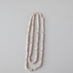 Halskjede med halvedelstener - Rosenkvarts