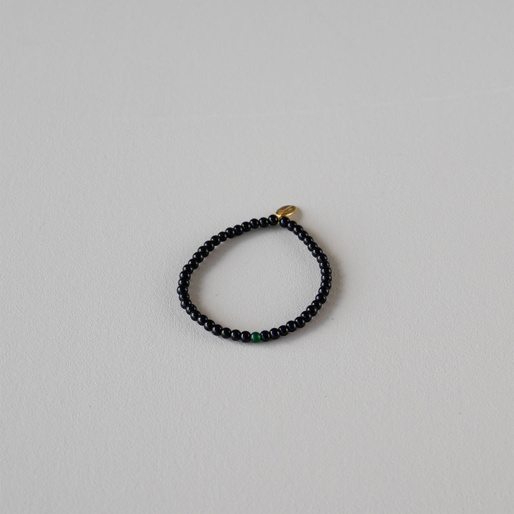 Armbånd med halvedelstener - Sort agat