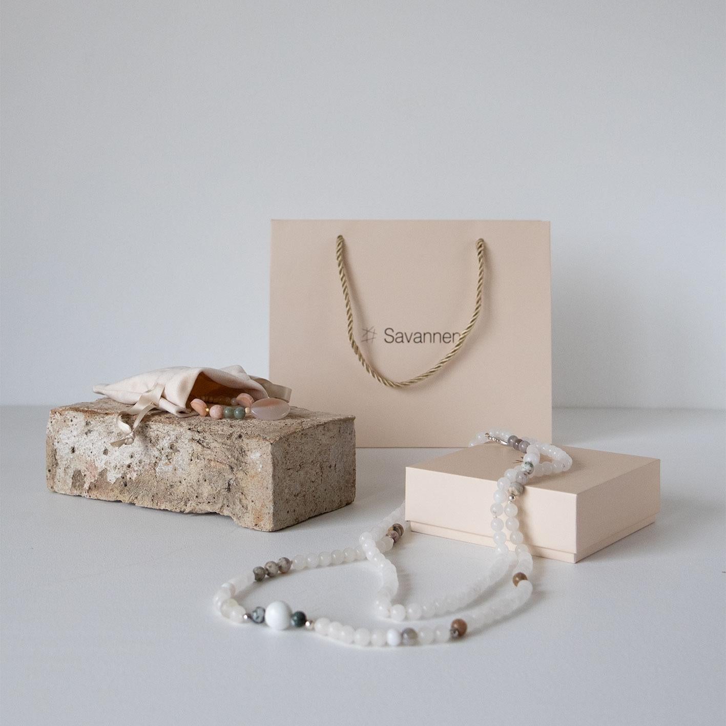 Savannen Halskjede av agat halvedelstener choker