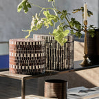 Oppbevaringsboks i bambusmosaikk