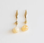 Øredobber med halvedelstener - Gull