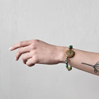 Armbånd med halvedelstener - Grønn jade