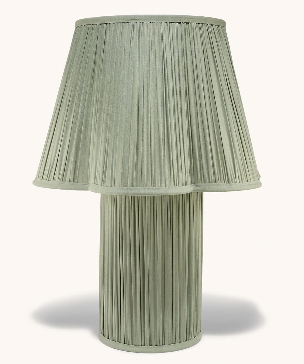 Eksklusiv silkelampe i bronzefarve