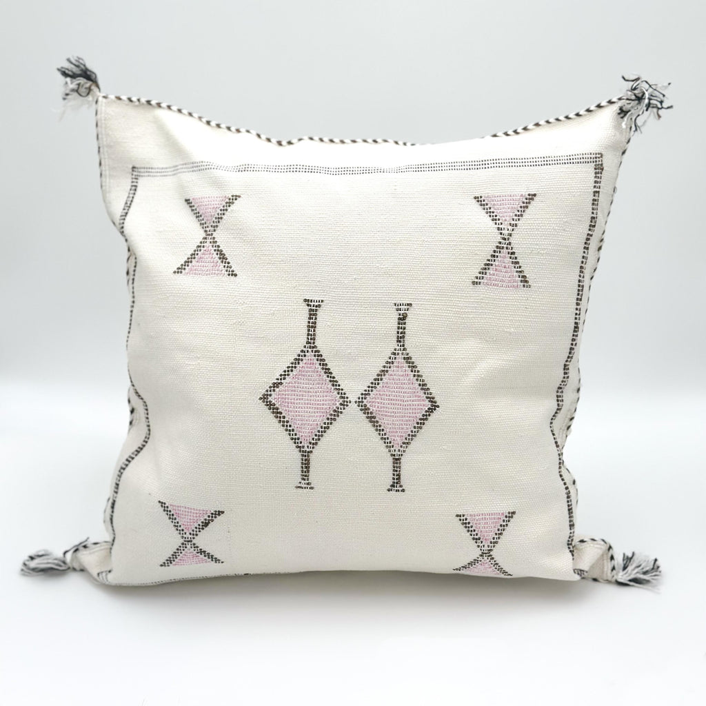 Marokkansk putetrekk i agavesilke 50x50