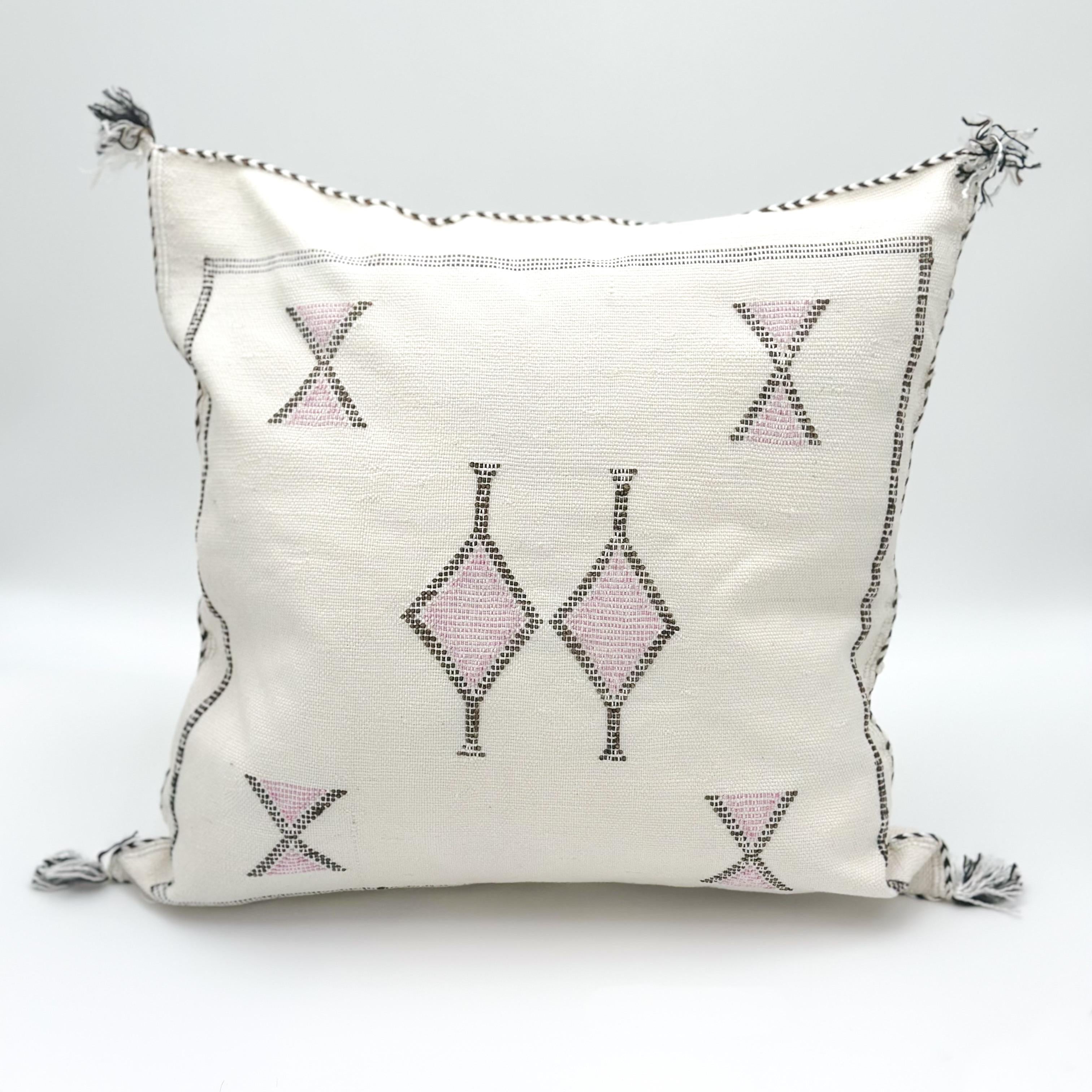 Marokkansk putetrekk i agavesilke 50x50