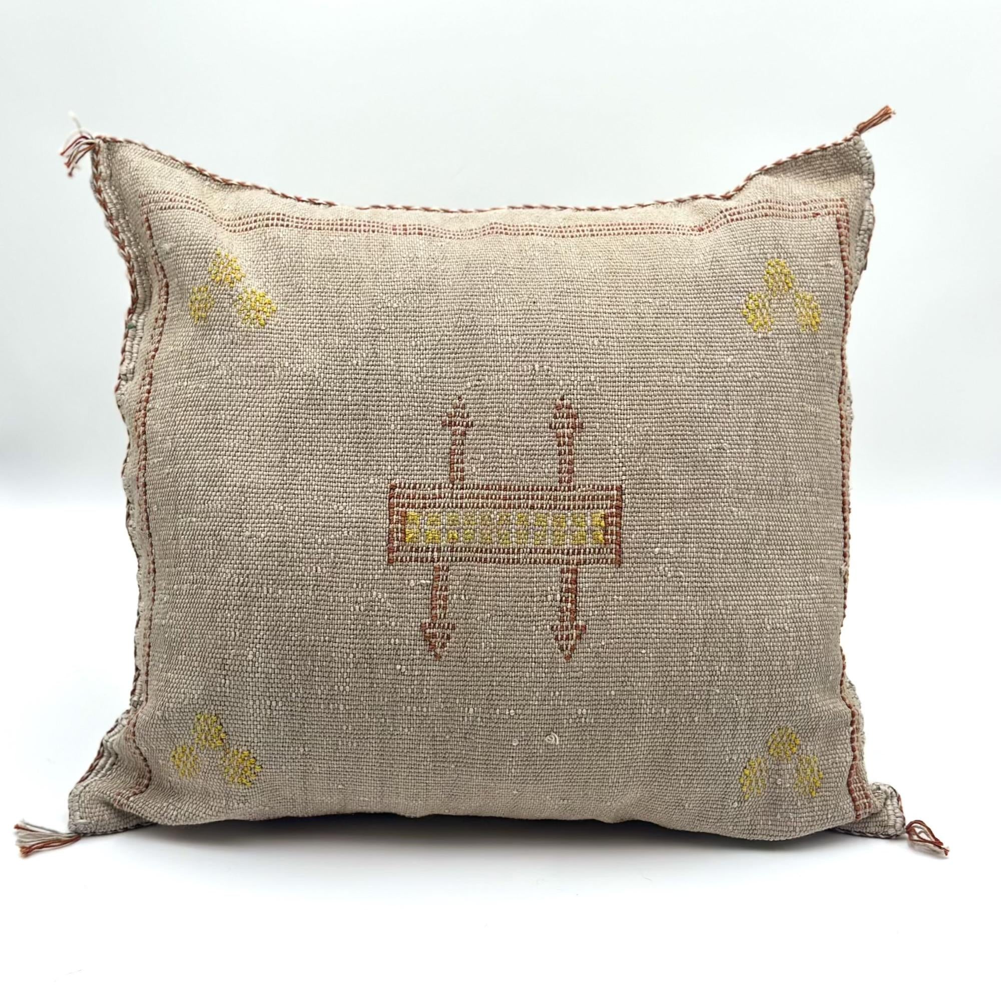 Marokkansk putetrekk i agavesilke 50x50