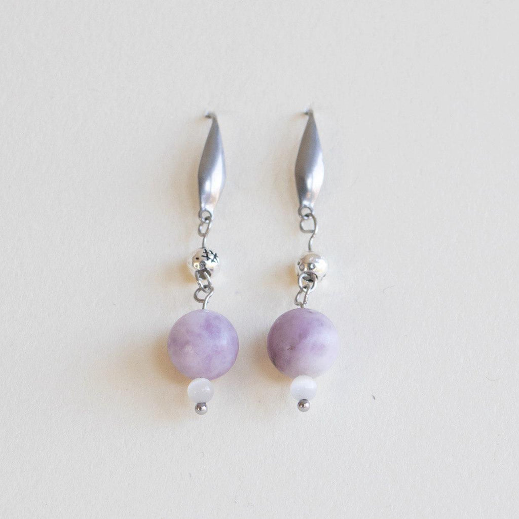 Øredobber med halvedelstener - Sølv