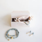 Halskjede med halvedelstener - Rosenkvarts