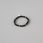 Armbånd med halvedelstener - Sort agat