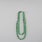 Halskjede med halvedelstener - Lys grønn jade