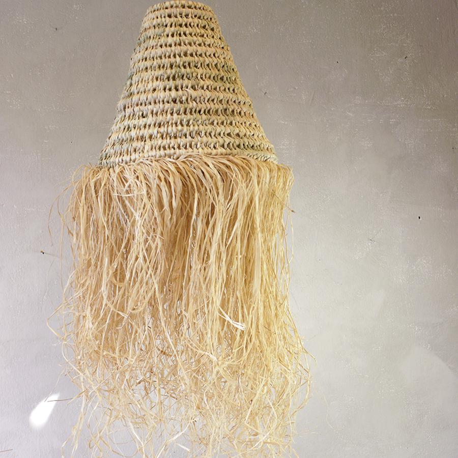 Raffia taklampe