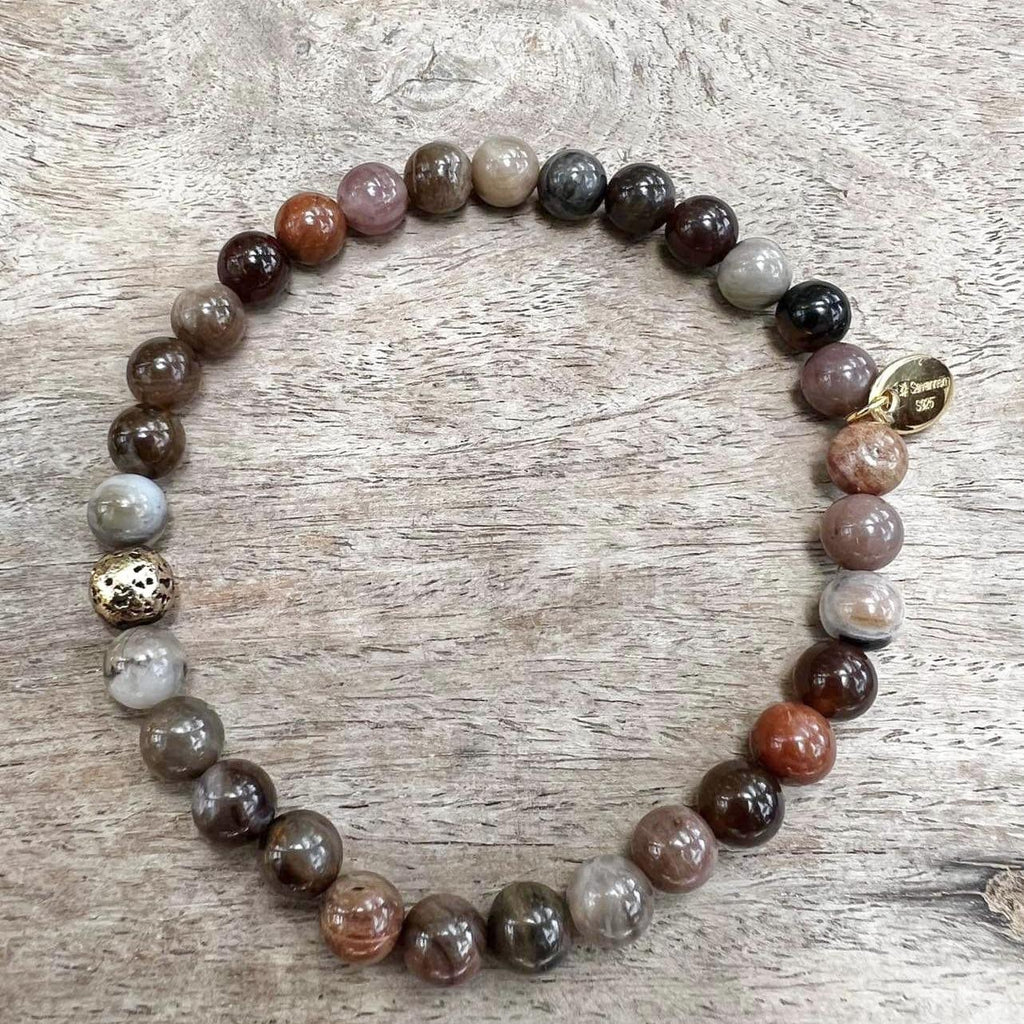 Armbånd med halvedelstener - Tigerøye