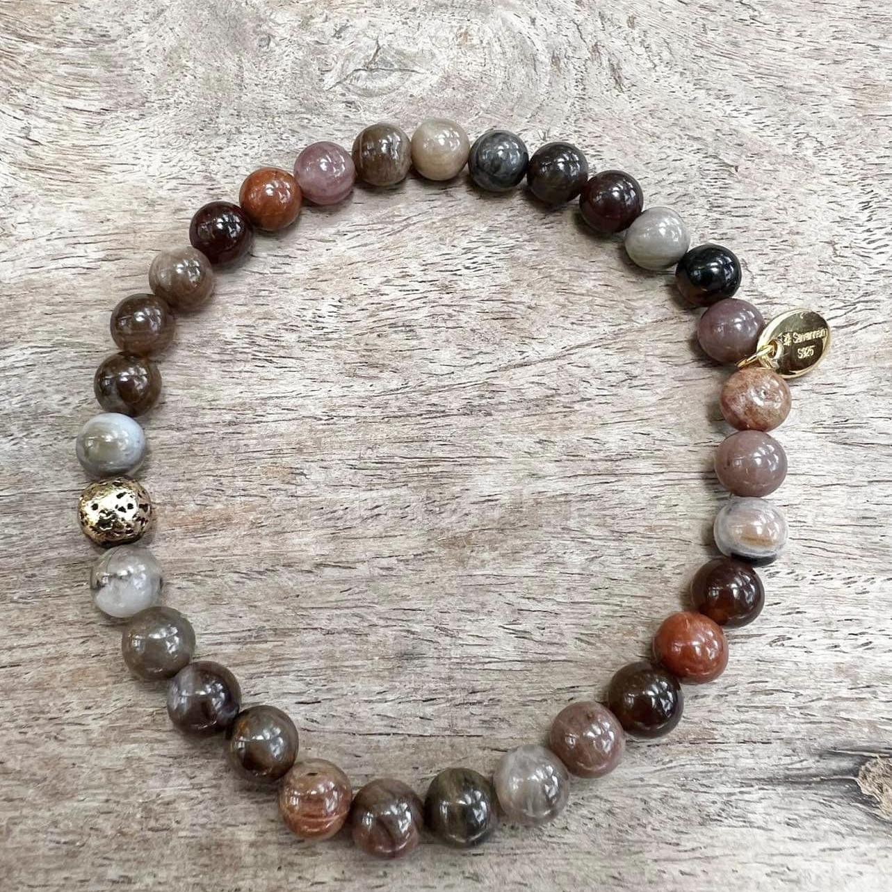 Armbånd med halvedelstener - Tigerøye