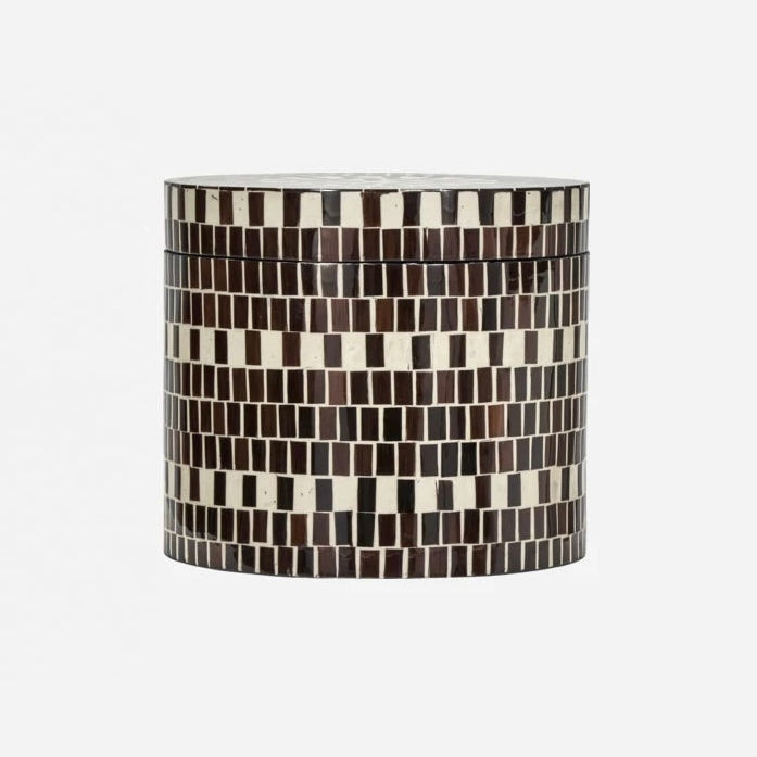 Oppbevaringsboks i bambusmosaikk