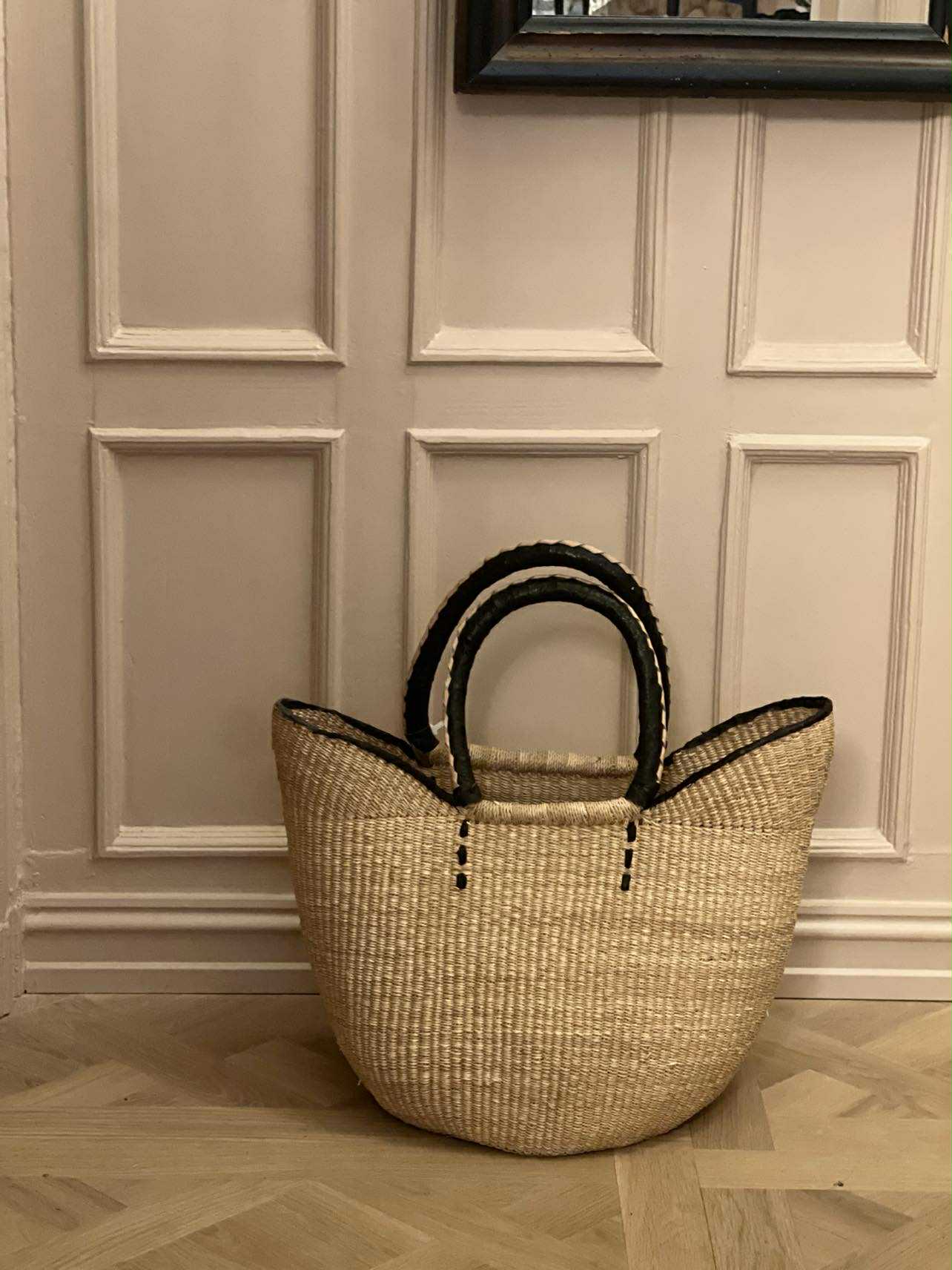 Bolga Handlenett med skinnkant