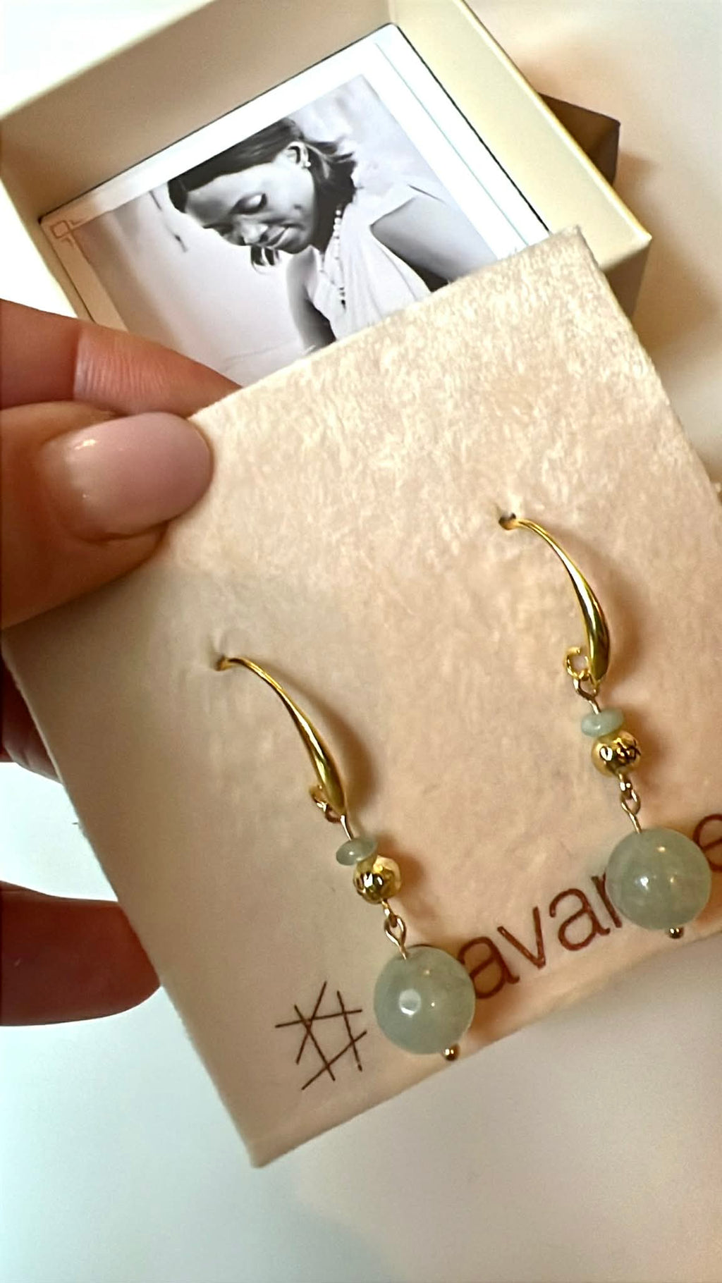 Øreringe hængende med halvædelsten