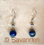 Øredobber med halvedelstener - Blå jaspis