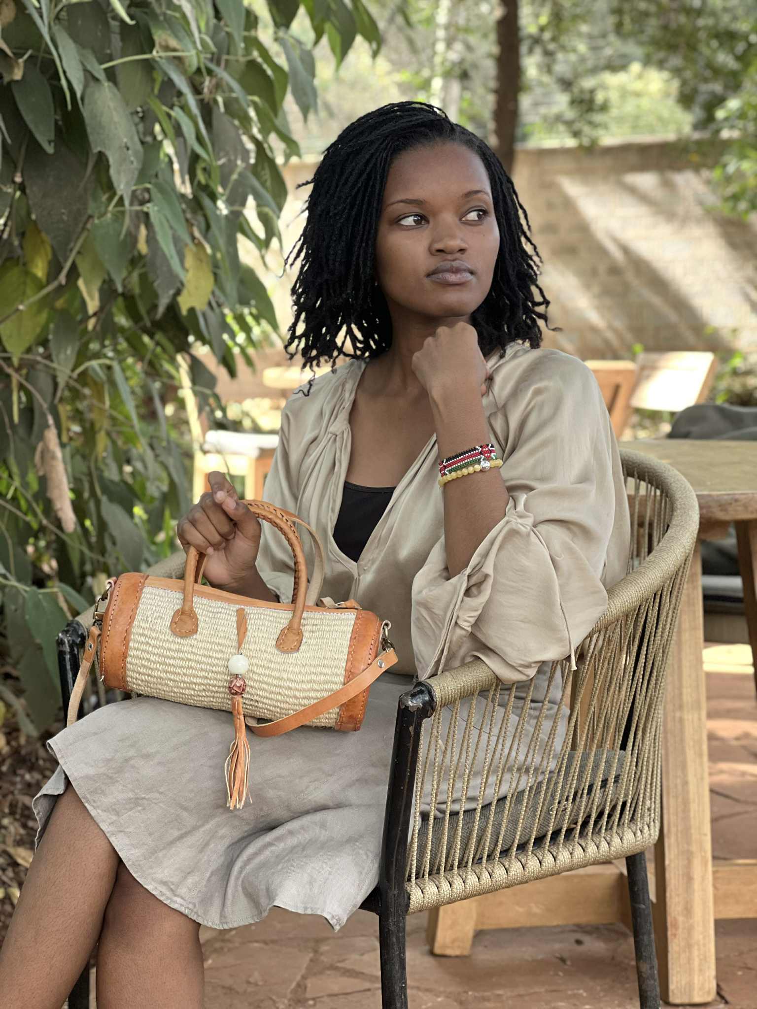 Sylinderveske - Hvit