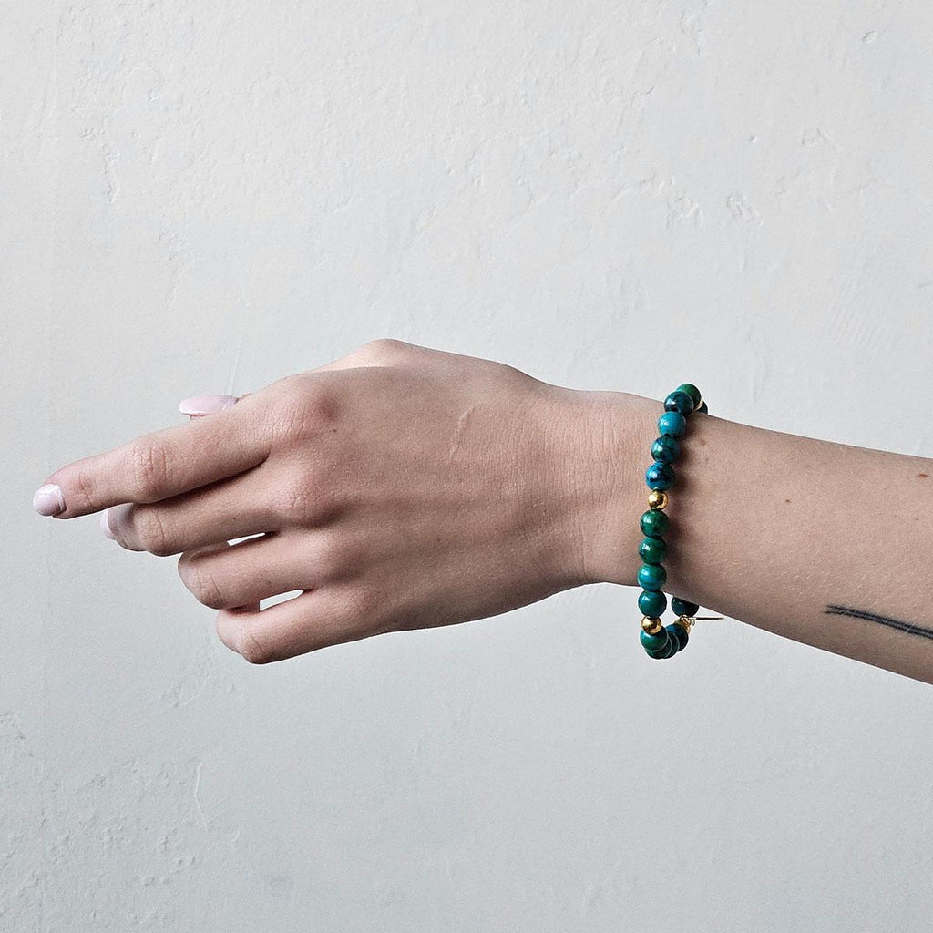 Armbånd med halvedelstener - Jade