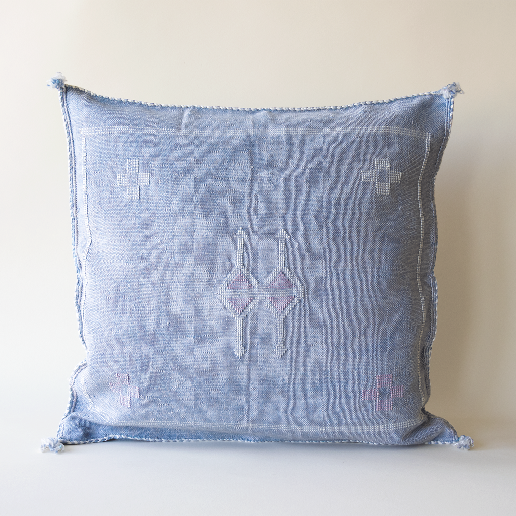 Marokkansk putetrekk i agavesilke 50x50