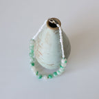 Halskjede med halvedelstener - Grønn agat