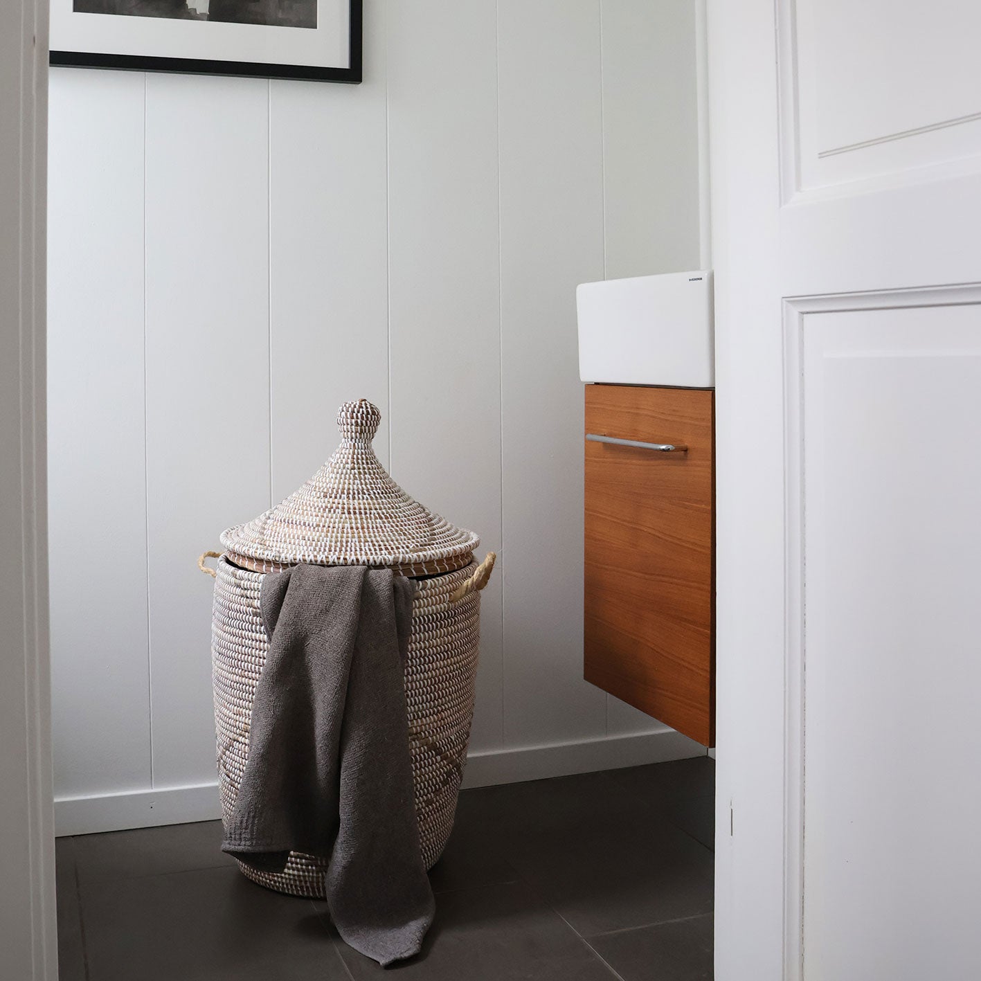 Savannenkurv - Hvit med sølvkryss