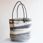 Handlenett i sisal med lange skulderstropper