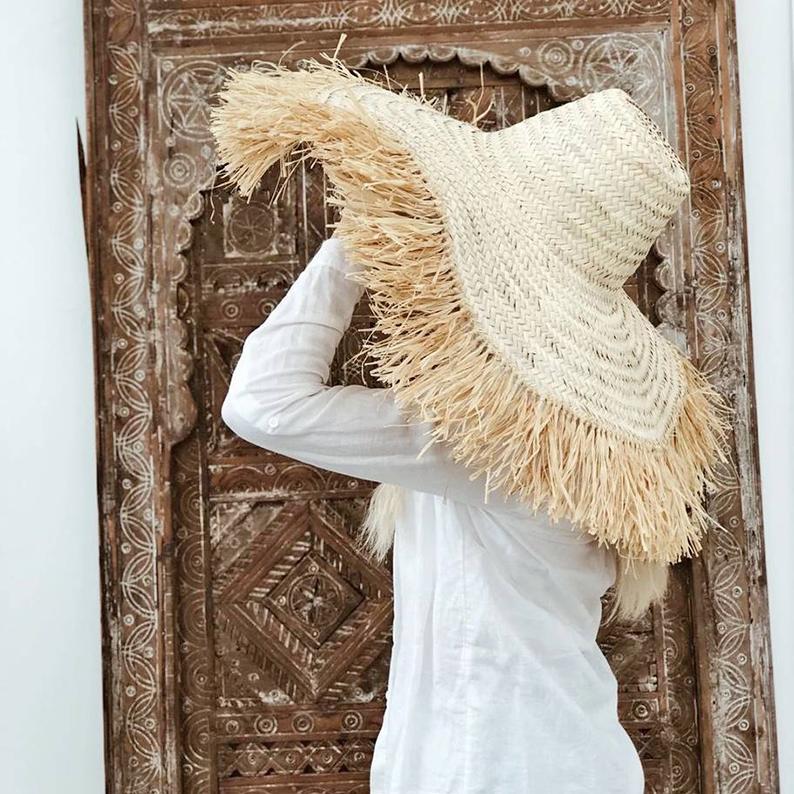 Stor stråhatt fra Marokko