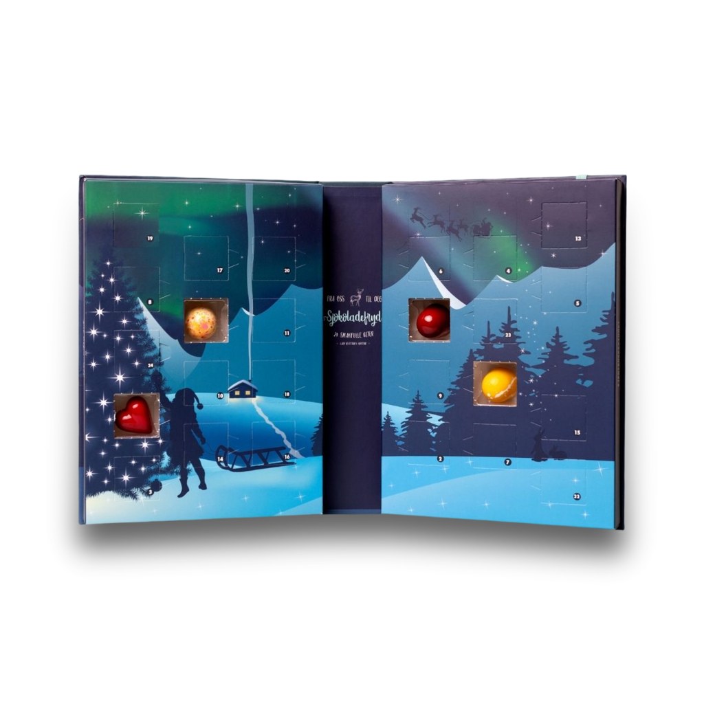 Adventskalender Juleglede med 24 sjokoladebiter