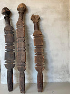 Vintage utskåret Tuareg teltplugg fra Mali