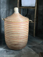 Savannenkurv - Striper i oransje, gul og hvit