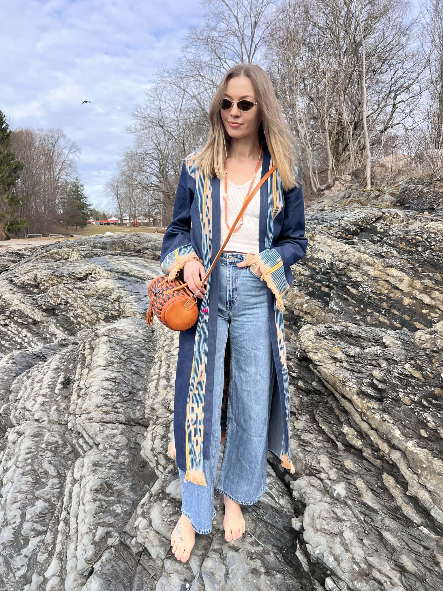 Kimono i vintagestoff