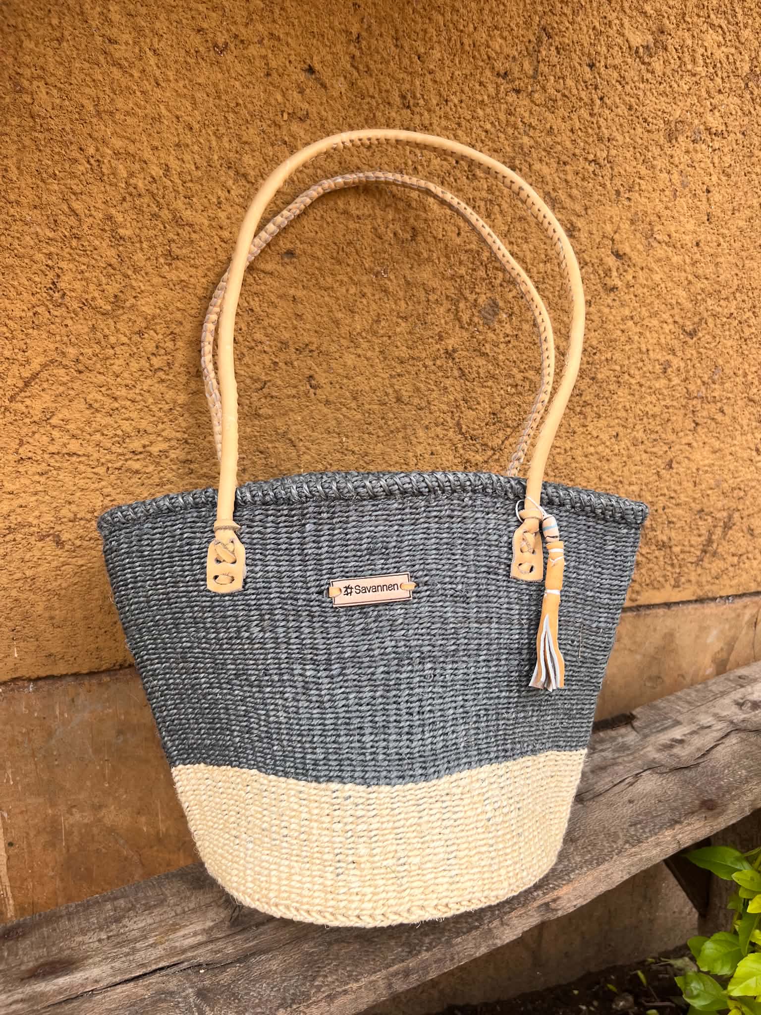 Kenyan sisal bag with tassel