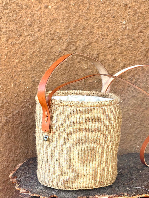 Bucket-bag veske i sisal, bilde 2