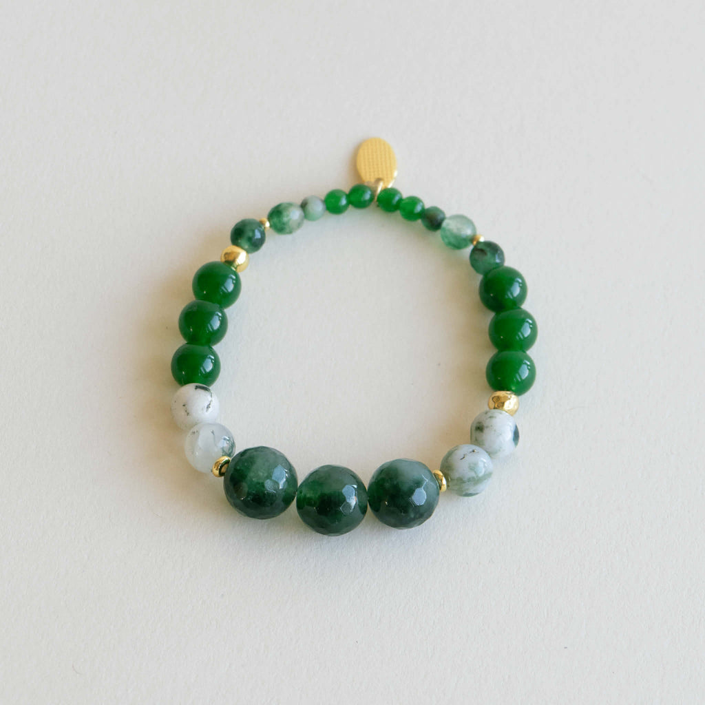 Armbånd med halvædelsten - Jade