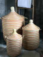 Savannenkurv - Striper i oransje, gul og hvit