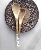 Wooden salad cutlery