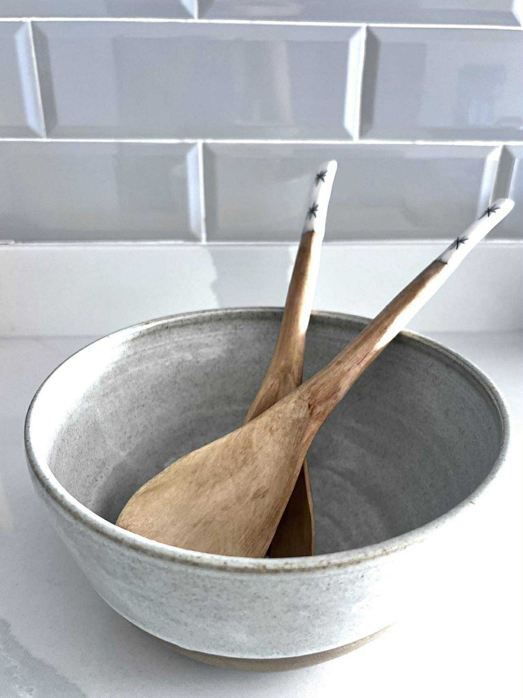 Wooden salad cutlery