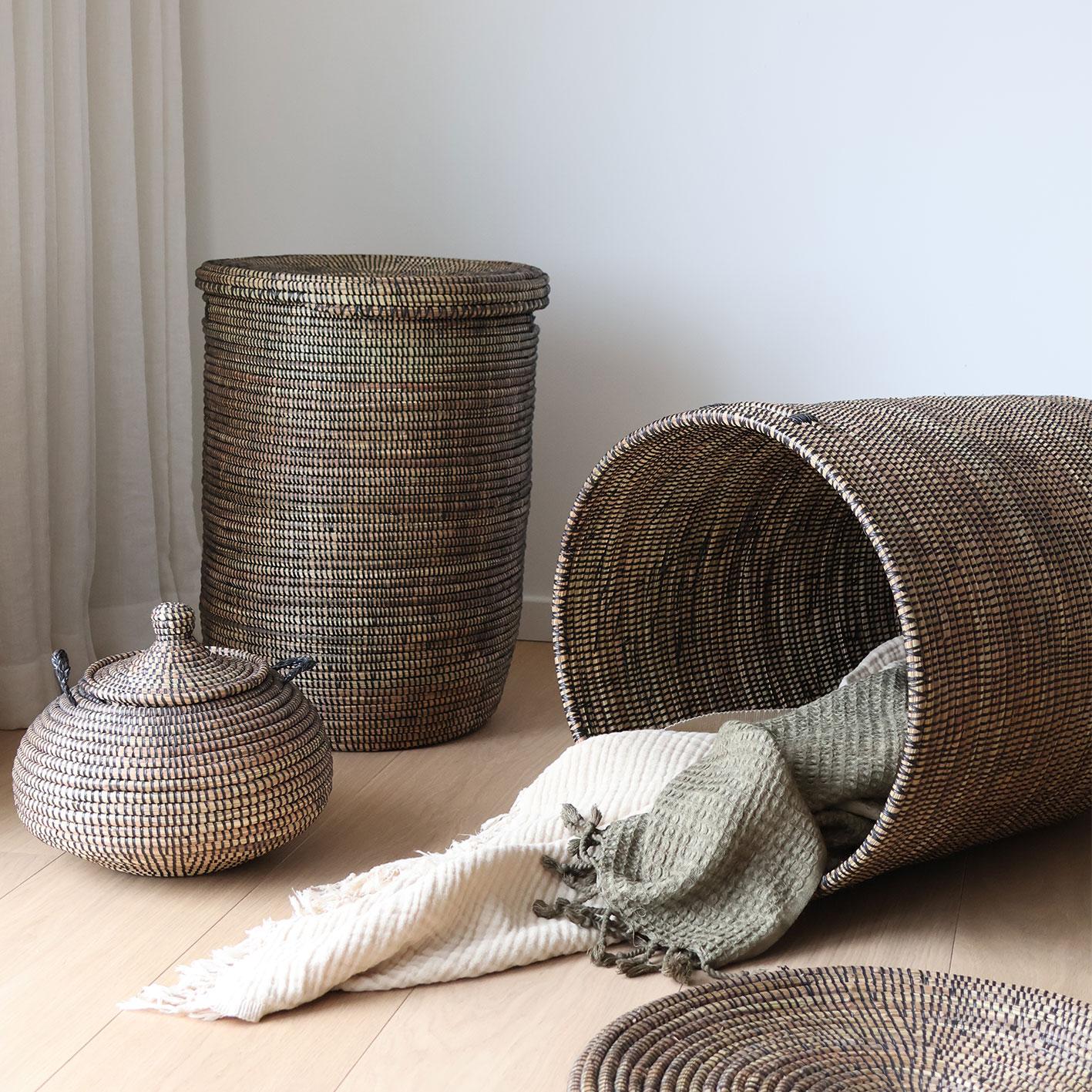 Savannenkurv med flatt lokk - Sort