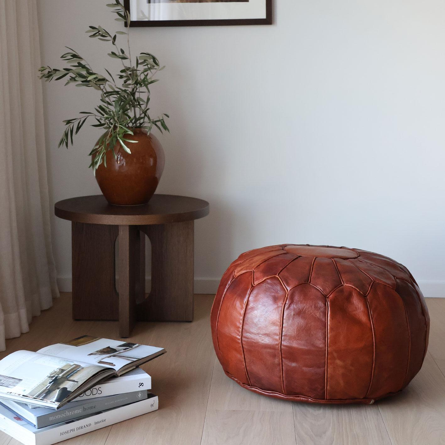 Marokkansk skinnpuff stor