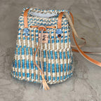 Eksklusiv skulderveske i håndlaget i sisal fra Kenya