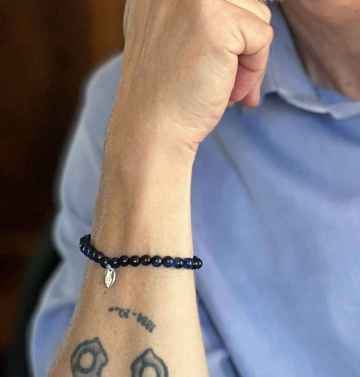 Bracelet with semi-precious stones - Blue Lapis Lazuli