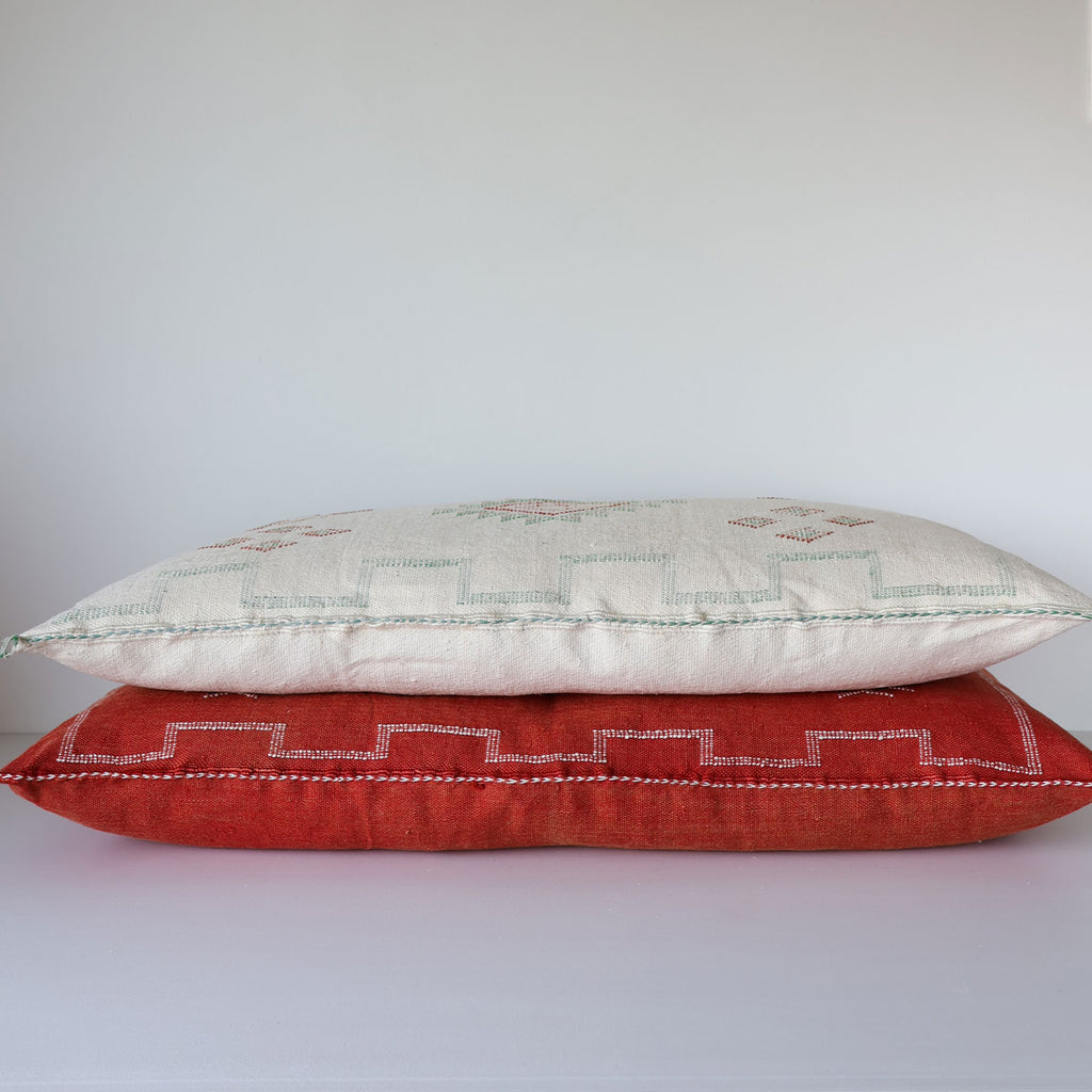 Marokkansk putetrekk i agavesilke 50x90