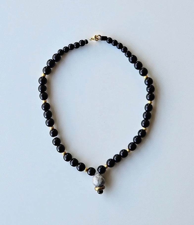 Savannen Halskjede av agat halvedelstener choker