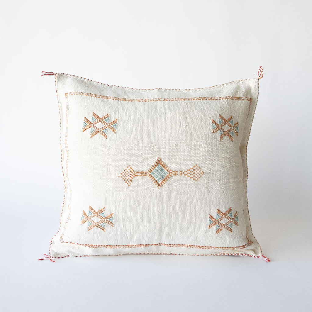 Marokkansk putetrekk i agavesilke 50x50