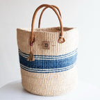 Handlenett i sisal fra Kenya med veskecharm